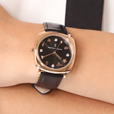 Marc Jacobs Mandy Black Dial Black Leather Strap Watch for Women - MJ1565 Authentic Buy Shop Now