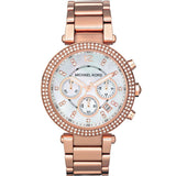 Michael Kors Parker White Dial with Diamonds Rose Gold Steel Strap Watch for Women - MK5491 Authentic Buy Shop Now
