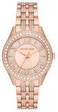 Michael Kors Harlowe Rose Gold Dial Rose Gold Steel Strap Watch For Women - MK4710 Authentic Buy Shop Now