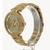 Michael Kors Parker Analog Crystals Gold Dial Gold Steel Strap Watch For Women - MK7283 Authentic Buy Shop Now