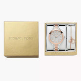 Michael Kors Slim Runway Crystals Silver Dial Two Tone Steel Strap Watch for Women - MK1045 Authentic Buy Shop Now