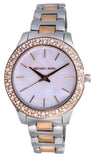 Michael Kors Liliane Quartz Mother of Pearl White Dial Two Tone Steel Strap Watch For Women - MK1048 Authentic Buy Shop Now