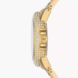 Michael Kors Camille Three-Hand Crystals Gold Dial Gold Steel Strap Watch for Women - MK1067 Authentic Buy Shop Now
