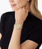 Michael Kors Camille Three-Hand Crystals Gold Dial Gold Steel Strap Watch for Women - MK1067 Authentic Buy Shop Now
