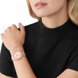 Michael Kors Lilane Quartz Rose Gold Dial Rose Gold Steel Strap Watch For Women - MK1068 Authentic Buy Shop Now