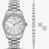 Michael Kors Lexington Crystals Mother of Pearl White Dial Silver Steel Strap Watch for Women - MK1087 Authentic Buy Shop Now