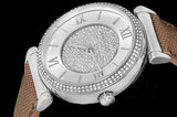 Michael Kors Caitlin Quartz Silver Dial Gray Leather Strap Watch For Women - MK2377 Authentic Buy Shop Now