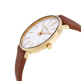 Michael Kors Pyper Quartz Silver Dial Brown Leather Watch For Women - MK2740 Authentic Buy Shop Now