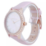 Michael Kors Layton Three-Hand White Dial Pink Leather Strap Watch for Women - MK2909 Authentic Buy Shop Now