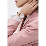 Michael Kors Layton Mother of Pearl White Dial Brown Leather Strap Watch For Women - MK2910 Authentic Buy Shop Now