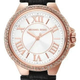 Michael Kors Camille Three-Hand Crystals White Dial Black Leather Strap Watch for Women - MK2962 Authentic Buy Shop Now