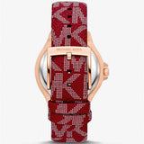 Michael Kors Tibby Multifunction Silver Dial Red Leather Strap Watch For Women - MK2975 Authentic Buy Shop Now