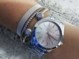 Michael Kors Slim Runway Silver Dial Silver Stainless Steel Strap Watch for Women - MK3178 Authentic Buy Shop Now