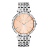 Michael Kors Darci Orange Dial Silver Stainless Steel Strap Watch for Women - MK3218 Authentic Buy Shop Now