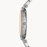 Michael Kors Darci Orange Dial Silver Stainless Steel Strap Watch for Women - MK3218 Authentic Buy Shop Now