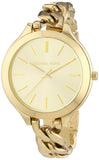 Michael Kors Runway Gold Dial Gold Steel Strap Watch for Women - MK3222 Authentic Buy Shop Now