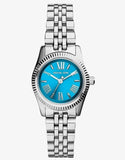 Michael Kors Lexington Quartz Blue Dial Silver Steel Strap Watch For Women - MK3328 Authentic Buy Shop Now