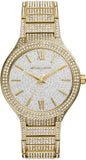 Michael Kors Kerry Crystals Gold Dial Gold Steel Strap Watch For Women - MK3360 Authentic Buy Shop Now