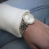 Michael Kors Darci Silver Dial Two Tone Steel Strap Watch for Women - MK3405 Authentic Buy Shop Now