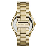 Michael Kors Slim Runway Green Dial Gold Steel Strap Watch for Women - MK3435 Authentic Buy Shop Now