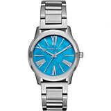 Michael Kors Hartman Quartz Blue Dial Silver Steel Strap Watch For Women - MK3519 Authentic Buy Shop Now