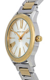Michael Kors Hartman Quartz White Dial Two Tone Steel Strap Watch For Women - MK3521 Authentic Buy Shop Now