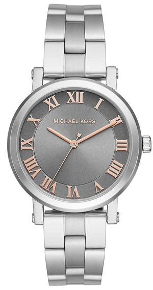 Michael Kors Norie Grey Dial Silver Stainless Steel Strap Watch for Women - MK3559 Authentic Buy Shop Now