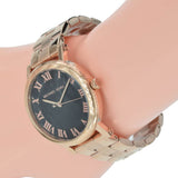 Michael Kors Noire Black Dial Rose Gold Steel Strap Watch for Women - MK3585 Authentic Buy Shop Now