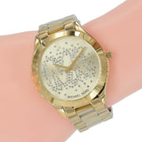 Michael Kors Slim Runway Gold Dial Gold Steel Strap Watch for Women - MK3590 Authentic Buy Shop Now