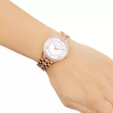 Michael Kors Lauryn Mother of Pearl Dial Rose Gold Steel Strap Watch for Women - MK3716 Authentic Buy Shop Now