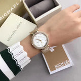 Michael Kors Darci White Dial Gold Steel Strap Watch for Women - MK3727 Authentic Buy Shop Now