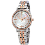 Michael Kors Cinthia Mother of Pearl Dial Two Tone Steel Strap Watch For Women - MK3831 Authentic Buy Shop Now