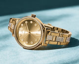 Michael Kors Sofie Quartz Gold Dial Gold Steel Strap Watch For Women - MK3881 Authentic Buy Shop Now