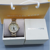 Michael Kors Portia Quartz Gold Dial Gold Steel Strap Watch For Women - MK3886 Authentic Buy Shop Now