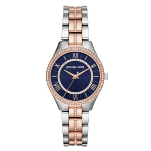 Michael Kors Lauryn Quartz Blue Dial Two Tone Steel Strap Watch For Women - MK3929 Authentic Buy Shop Now