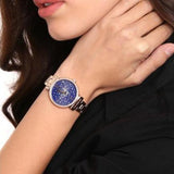 Michael Kors Sofie Analog Quartz Blue Dial Rose Gold Steel Strap Watch For Women - MK3971 Authentic Buy Shop Now