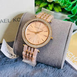 Michael Kors Darci Rose Gold Dial Two Tone Steel Strap Watch for Women - MK4327 Authentic Buy Shop Now
