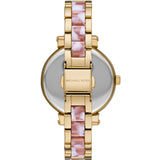 Michael Kors Sofie Crystals Mother of Pearl Pink Dial Two Tone Steel Strap Watch For Women - MK4344 Authentic Buy Shop Now