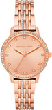 Michael Kors Melissa Three Hand Rose Gold Dial Rose Gold Steel Strap Watch For Women - MK4369 Authentic Buy Shop Now