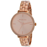 Michael Kors Charley Three-Hand Analog Rose Gold Dial Rose Gold Steel Strap Watch for Women - MK4400 Authentic Buy Shop Now