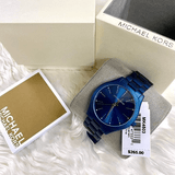 Michael Kors Slim Runway Quartz Blue Dial Blue Steel Strap Watch For Women - MK4503 Authentic Buy Shop Now