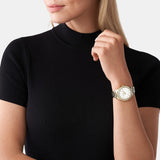 Michael Kors Darci Quartz Mother of Pearl White Dial Rose Gold Mesh Bracelet Watch For Women - MK4519 Authentic Buy Shop Now