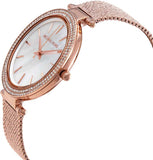 Michael Kors Darci Quartz Mother of Pearl White Dial Rose Gold Mesh Bracelet Watch For Women - MK4519 Authentic Buy Shop Now