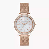 Michael Kors Darci Quartz Mother of Pearl White Dial Rose Gold Mesh Bracelet Watch For Women - MK4519 Authentic Buy Shop Now