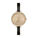Michael Kors Jaryn Quartz Gold Dial Black Steel Strap Watch For Women - MK4544 Authentic Buy Shop Now