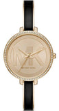 Michael Kors Jaryn Quartz Gold Dial Black Steel Strap Watch For Women - MK4544 Authentic Buy Shop Now