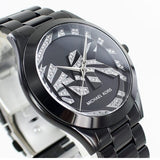 Michael Kors Runway Quartz Black Dial Black Steel Strap Watch For Women - MK4562 Authentic Buy Shop Now