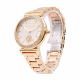 Michael Kors Abbey Three-Hand Analog White Dial Gold Steel Strap Watch for Women - MK4615 Authentic Buy Shop Now
