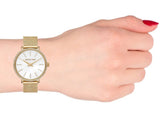Michael Kors Pyper Quartz Mother of Pearl White Dial Gold Mesh Bracelet Watch For Women - MK4619 Authentic Buy Shop Now