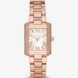 Michael Kors Emery Three-Hand Crystals Silver Dial Rose Gold Steel Strap Watch for Women - MK4641 Authentic Buy Shop Now